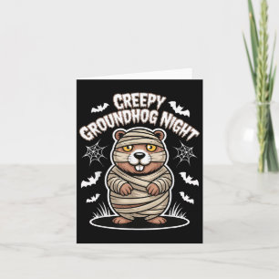 Carte Déguisement drôle d'Halloween Nuit de marmotte eff