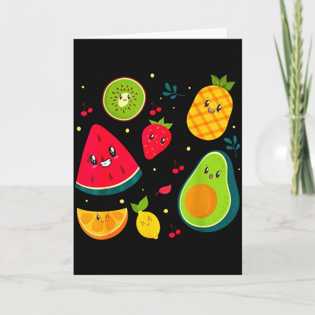 Carte Déguisement Fruit Thé sucré Salade de Fruits Homme (Devant)