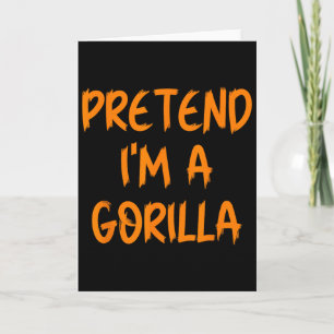 Carte Déguisement Halloween Je Suis Un Gorille Enfant Pa