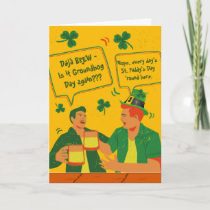 Carte Deja Brew Funny Jour de la Saint Patrick Guards à 