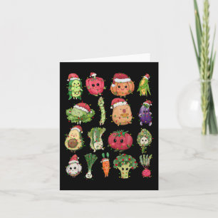 Carte Déjeuner Lady Cuisine végétale Noël Arbre de Noël 