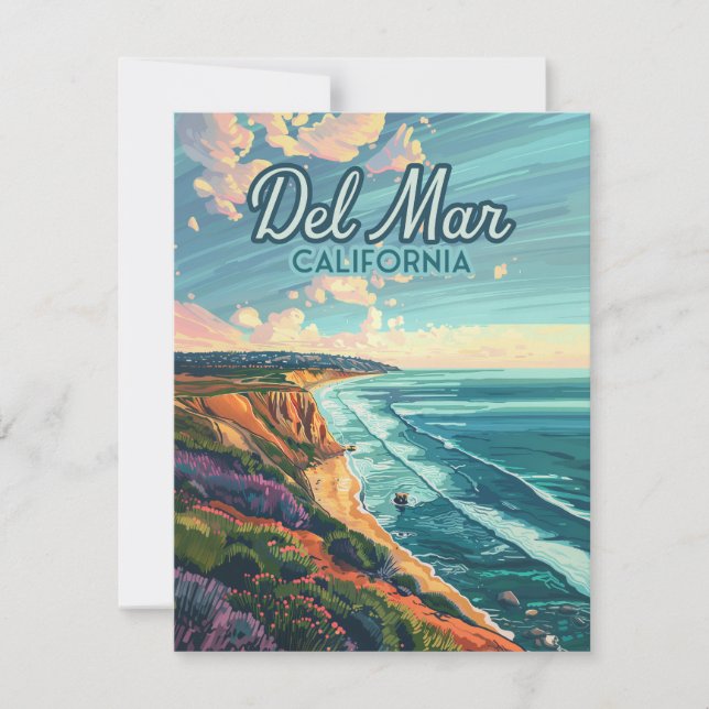 Carte Del Mar California San Diego Beach Pacific (Devant)