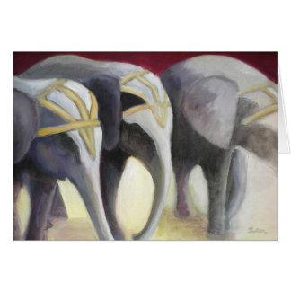 Carte d'éléphants de cirque