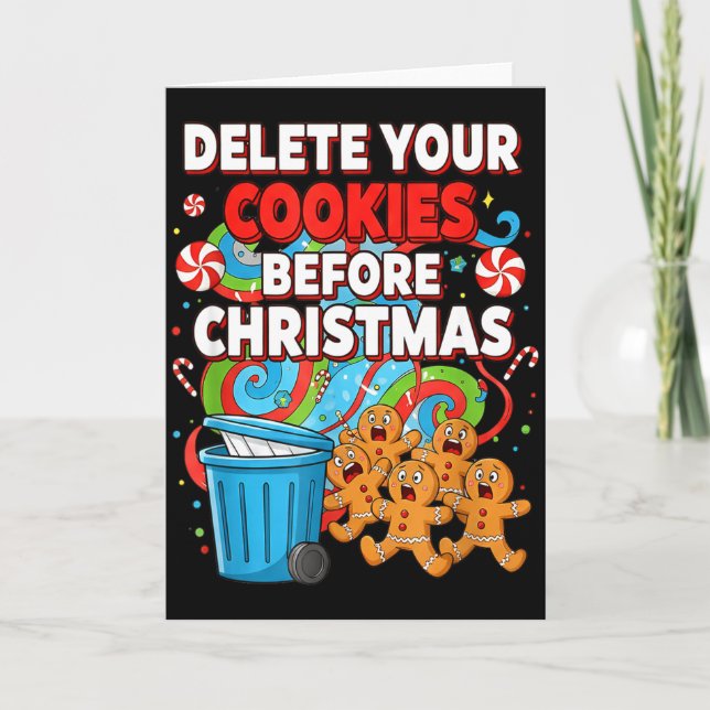 Carte Delete Cookies Funny Christmas Cookie  (Devant)