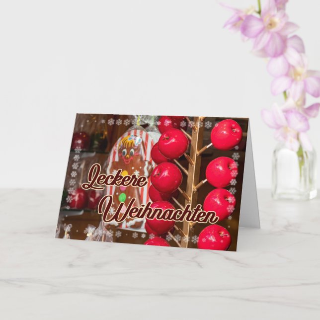 Carte Délicieux friandises de Noël du marché de Noël (Orchidée)