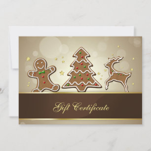 Carte Délicieux pain d'épices Cookies Certificat cadeau