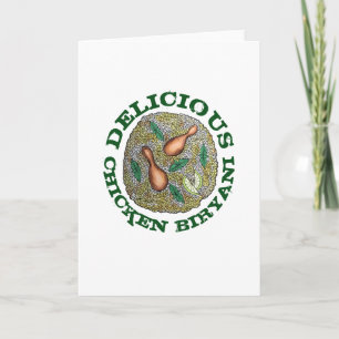 Carte Délicieux poulet Biryani cuisine indienne