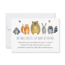 Demande de Baby shower pour les animaux de bois
