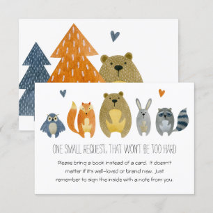 Carte Demande de Baby shower pour les animaux de bois