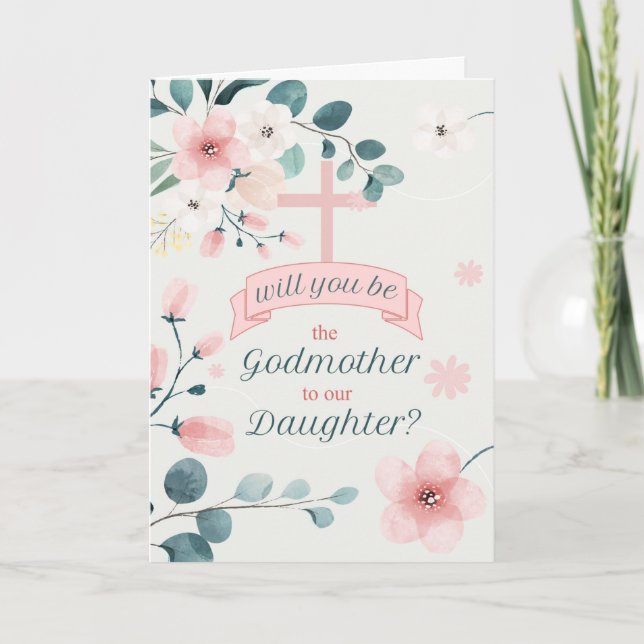 Carte Demande de la Godmère de la fille Peach Blossoms (Devant)