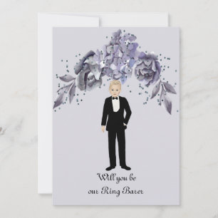 Carte Demande de porte-anneau série d'ardoise bleue