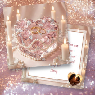 Carte Demande en Mariage Gâteau en Forme de Cœur Crist
