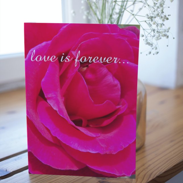 Carte Demande en mariage personnalisée avec rose rose vi (In Situ)