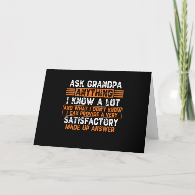 Carte Demander à grand-père tout (Devant)