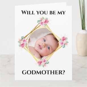 Carte Demandez à Godmother DO-IT-YOURSELF bébé photo cad