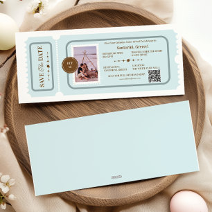 Carte d'embarquement BDusty Blue Mariage Cosmique