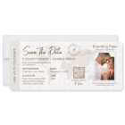 Carte d'embarquement beige Code QR de mariage de d