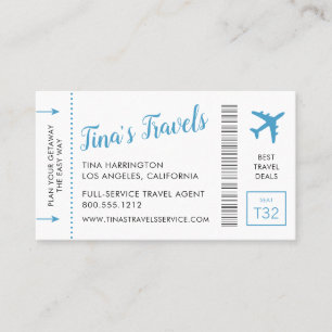 Carte d'embarquement Blue Mini Boaring Agent