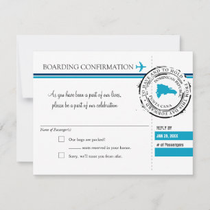Carte d'embarquement Blue RSVP à République Domini
