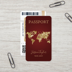 Carte d'embarquement Carte du monde de maquillage