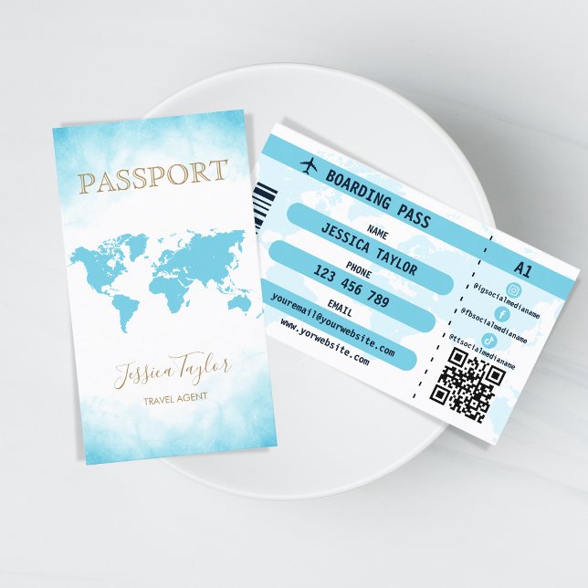 Carte d'embarquement Carte du monde de maquillage  (Créateur téléchargé)