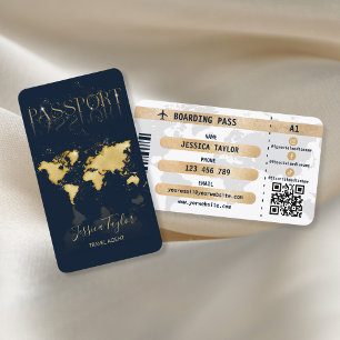 Carte d'embarquement Carte du monde de maquillage 