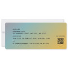 Carte d'embarquement Code QR de mariage de destina
