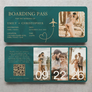 Carte d'embarquement de billet d'avion Code QR de 