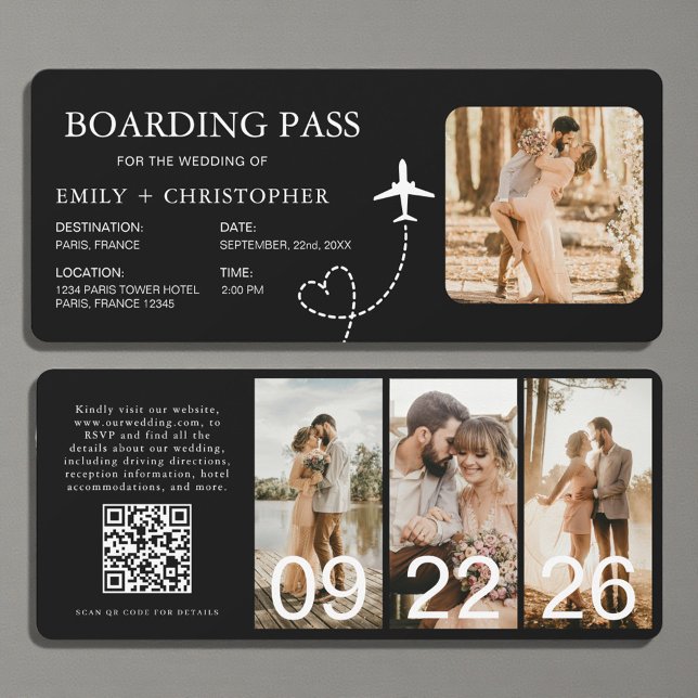 Carte d'embarquement de destination Billet d'avion (Créateur téléchargé)