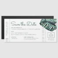 Carte d'embarquement de feuille de Monstera Magnet