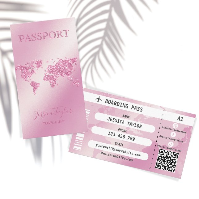 Carte d'embarquement de l'agent de voyage Passport (Créateur téléchargé)