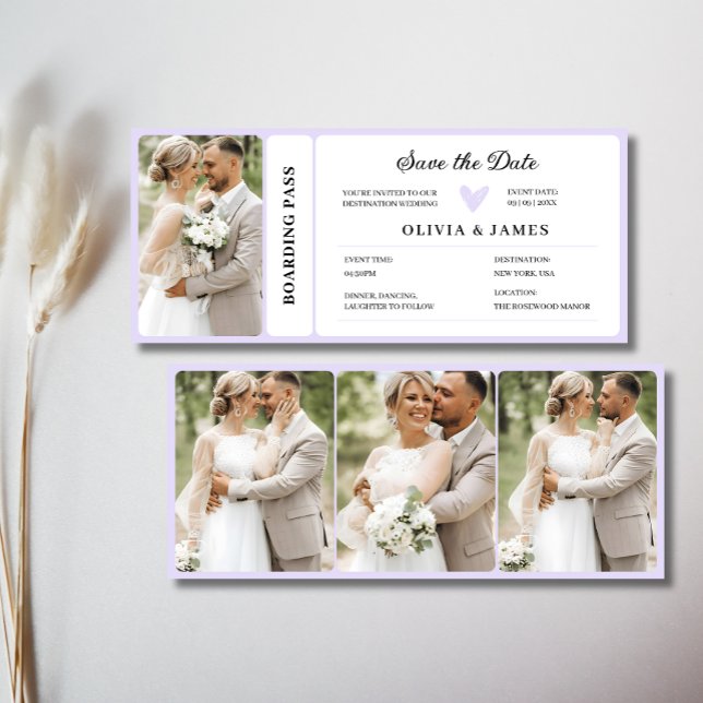 Carte d'embarquement de mariage de destination imp (Printable Destination Wedding Boarding Pass Invit Invitation)