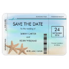 Carte d'embarquement de mariage de plage Magnet Ré