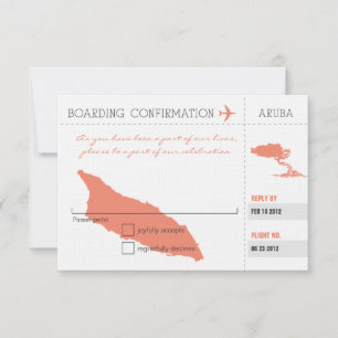 Carte d'embarquement de RSVP VERS Aruba