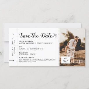 Carte d'embarquement Destination Enregistrer le ti