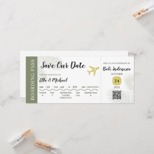 Carte d'embarquement Enregistrer la date - Mariage
