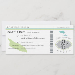 Carte d'embarquement pour le Faire-part de mariage