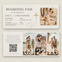Carte d'embarquement pour mariage de destination B