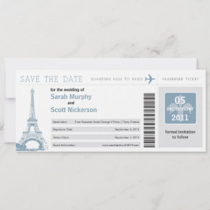 Carte d'embarquement pour Paris France - Sauvegard