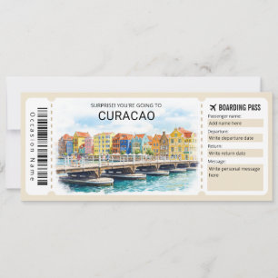 Carte d'embarquement pour un voyage à Curaçao