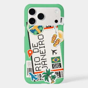 CARTE D'EMBARQUEMENT RIO DE JANEIRO BRÉSIL Boîtier