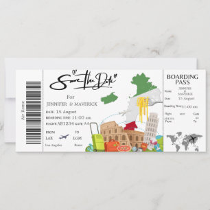 carte d'embarquement Rome Enregistrer la date du b