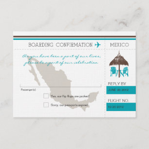 Carte d'embarquement RSVP au Mexique