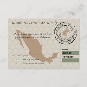 Carte d'embarquement RSVP au Mexique