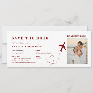 Carte d'embarquement Simple Travel Mariage de dest