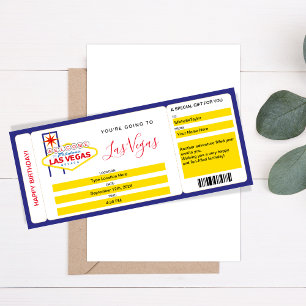 Carte d'embarquement surprise billet Las Vegas Wee