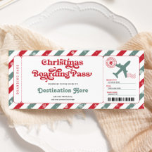 Carte d'embarquement surprise de Noël Cadeau Bille