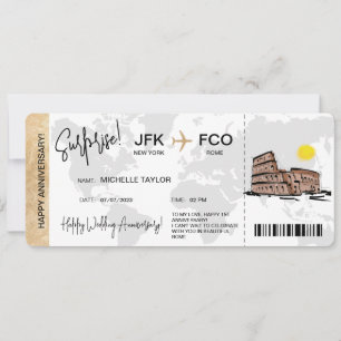 Carte d'embarquement Surprise Voyage Ticket Destin