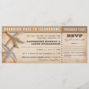 carte d'embarquement tickets mariages avec rsvp