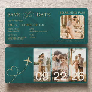 Carte d'embarquement tropicale Destination Billet 